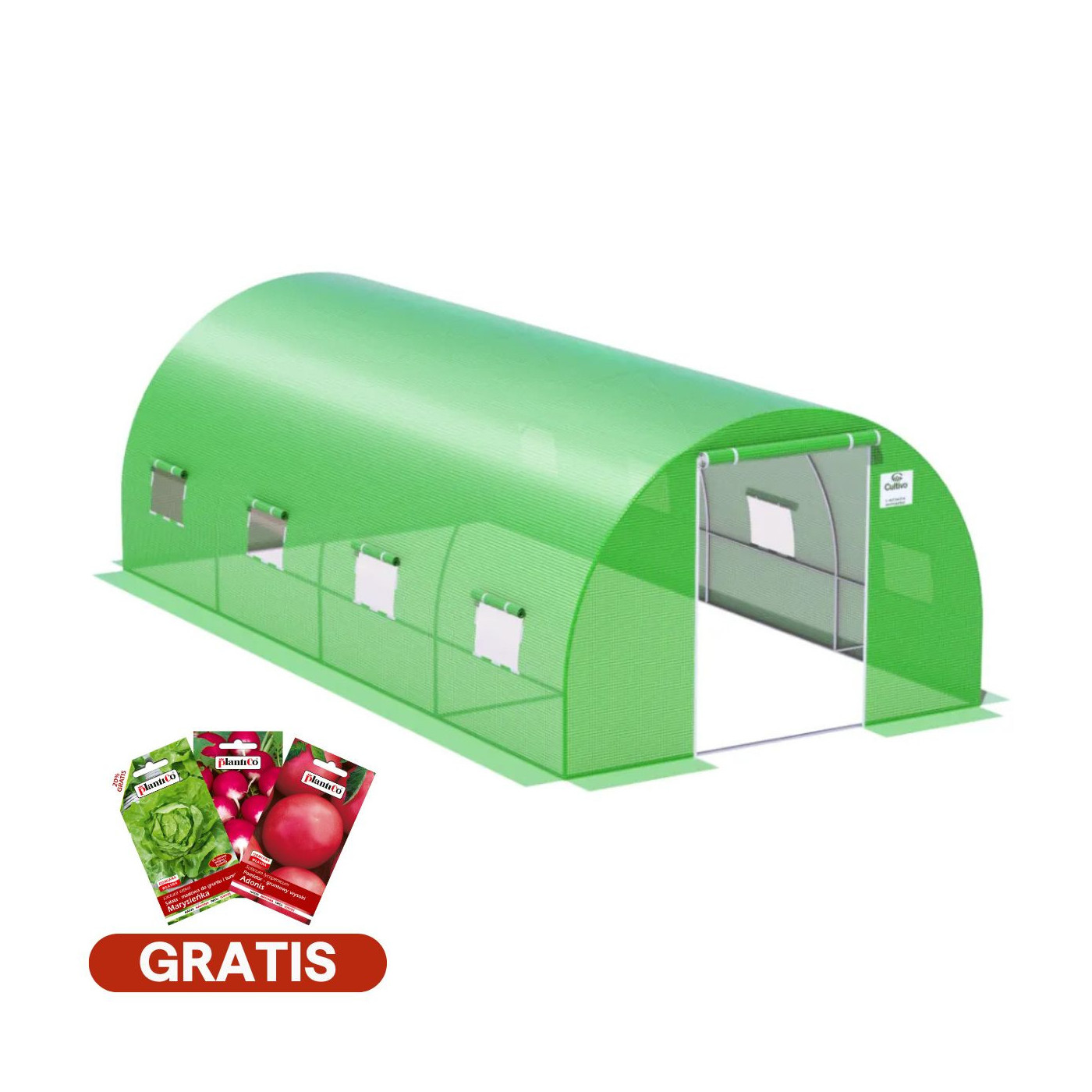 Zbliżenie na szczegóły stelażu tunelu ogrodowego Cultivo