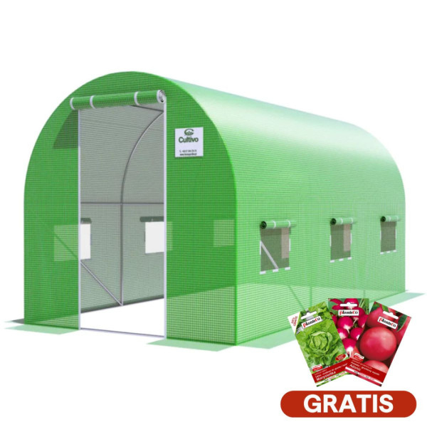 trzy sekcyjny tunel foliowy cultivo z nasionami gratis