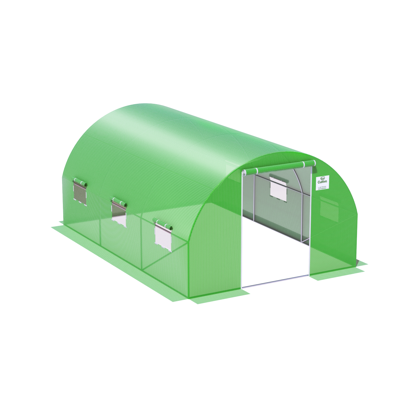 Zdjęcie z lotu ptaka tunelu ogrodowego od Cultivo w kolorze zielonym