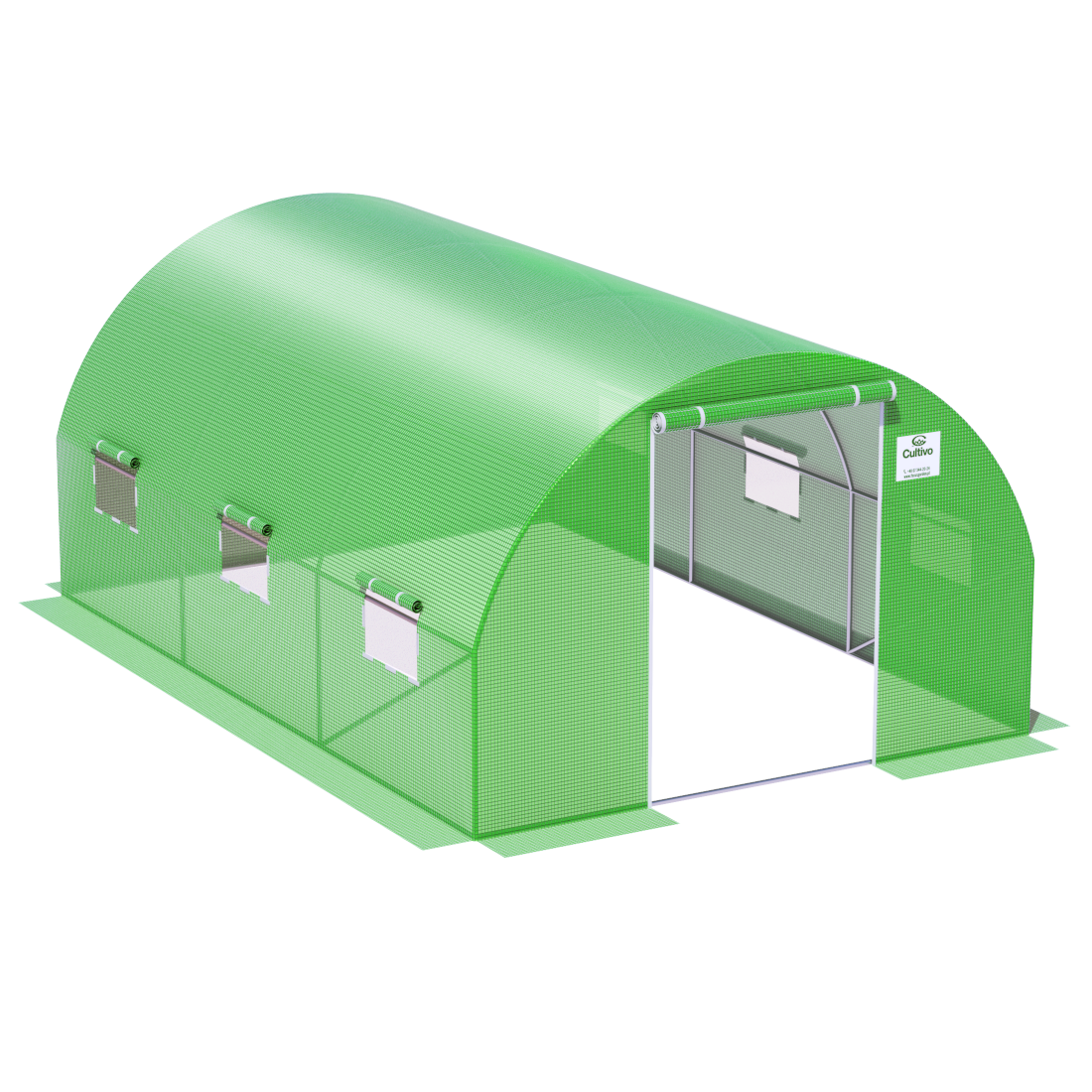 Zdjęcie z lotu ptaka tunelu ogrodowego od Cultivo w kolorze zielonym 