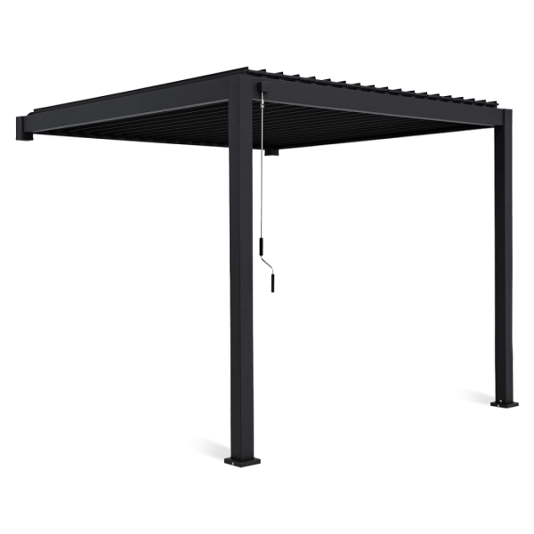Pergola ścienna ogrodowa na taras 3x3 Premium Wall Anthracite - Gutroof