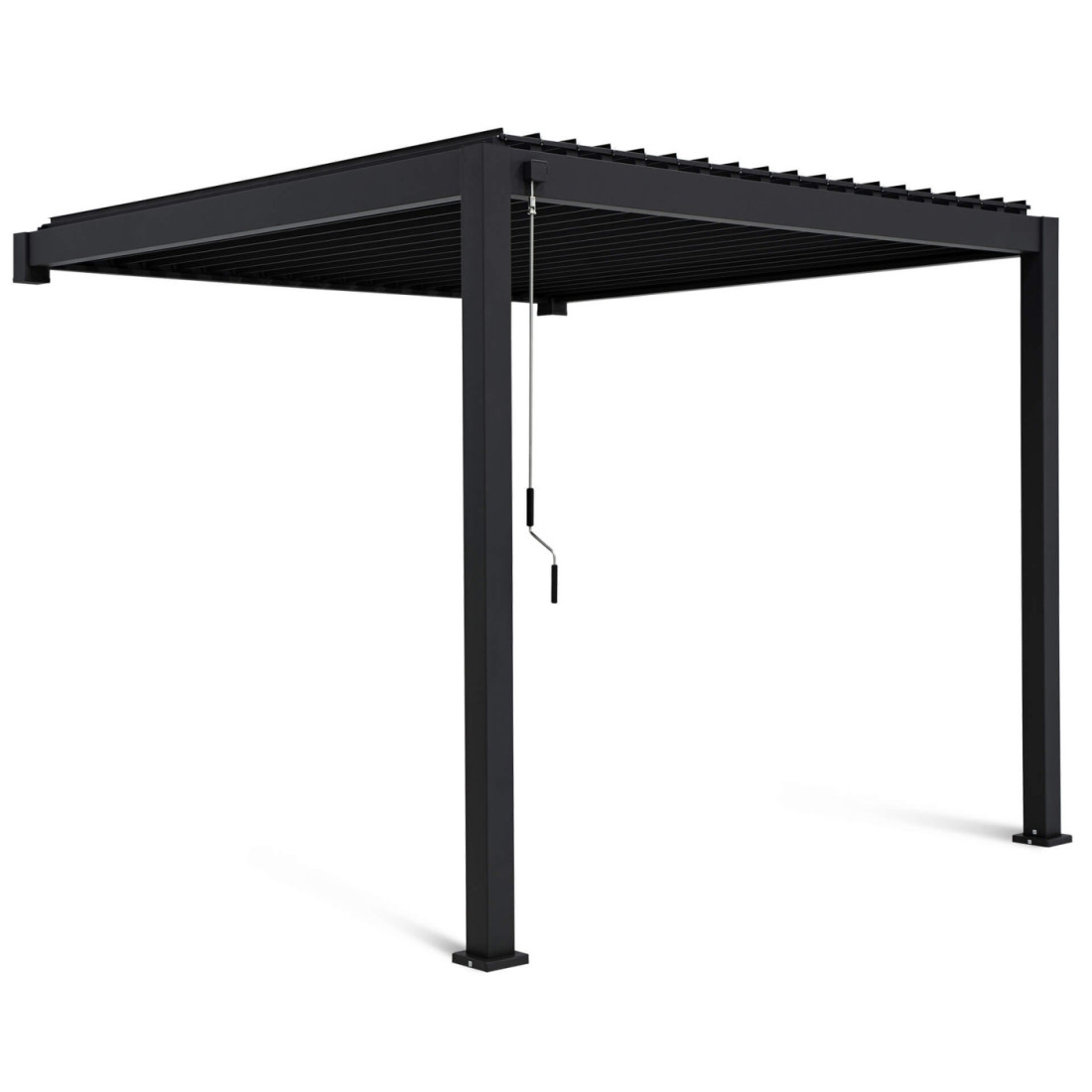 Pergola ścienna ogrodowa na taras 3x3 Premium Wall Anthracite Gutroof
