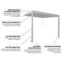 Najważniejsze cechy pergoli tarasowej do ogrodu, ścienna 3x3 Premium Wall White - Gutroof