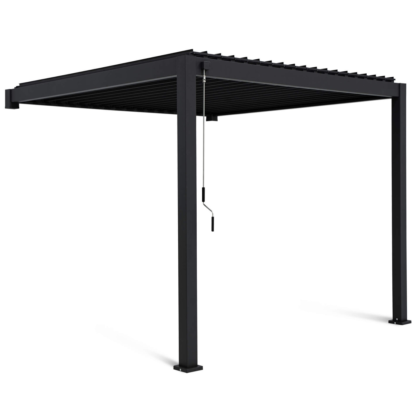 Pergola ścienna ogrodowa na taras 3x4 Premium Wall Anthracite Gutroof