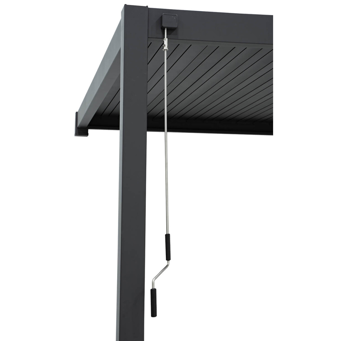 Regulacja lameli pergoli tarasowej Premium Wall 3x4 Anthracite Gutroof