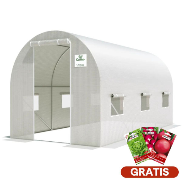 biały tunel na rozsady cultivo, 3 sekcje, 2x4x2 8m2, nasiona w gratisie