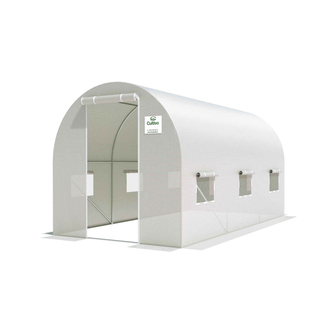 Front tunelu foliowego Cultivo 8m2 biały