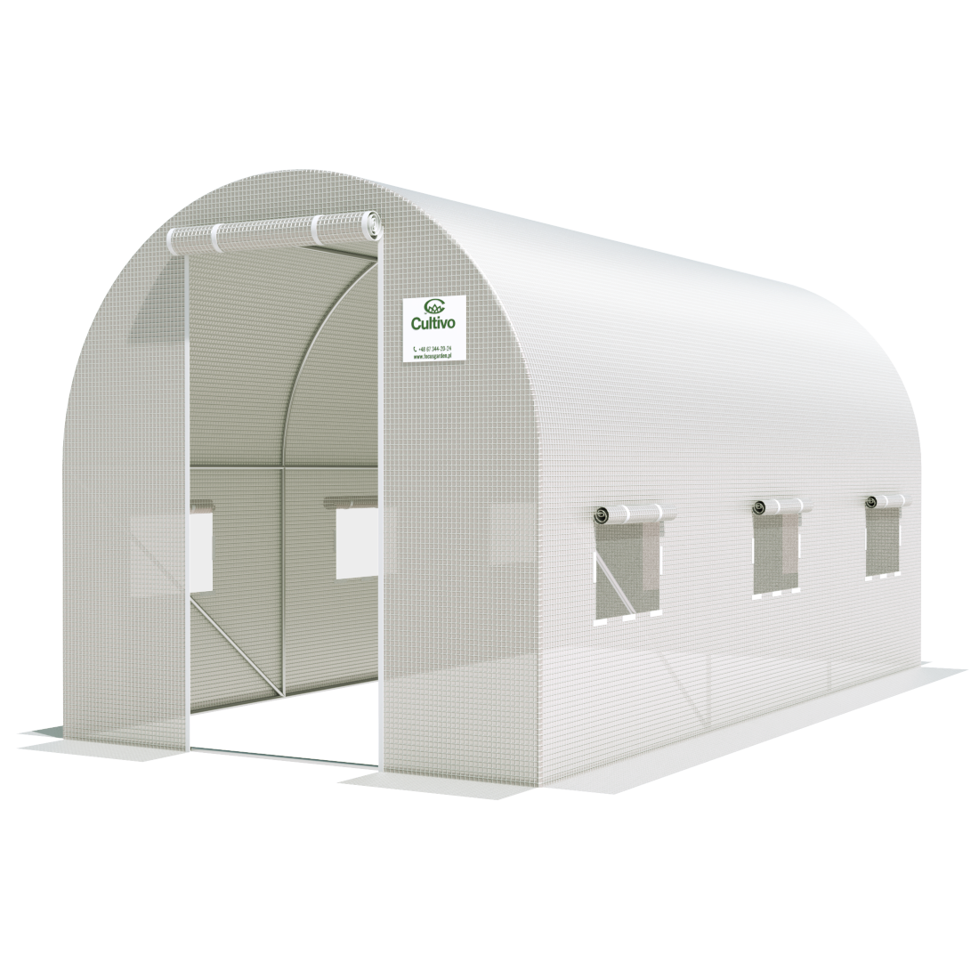 Front tunelu foliowego Cultivo 8m2 biały
