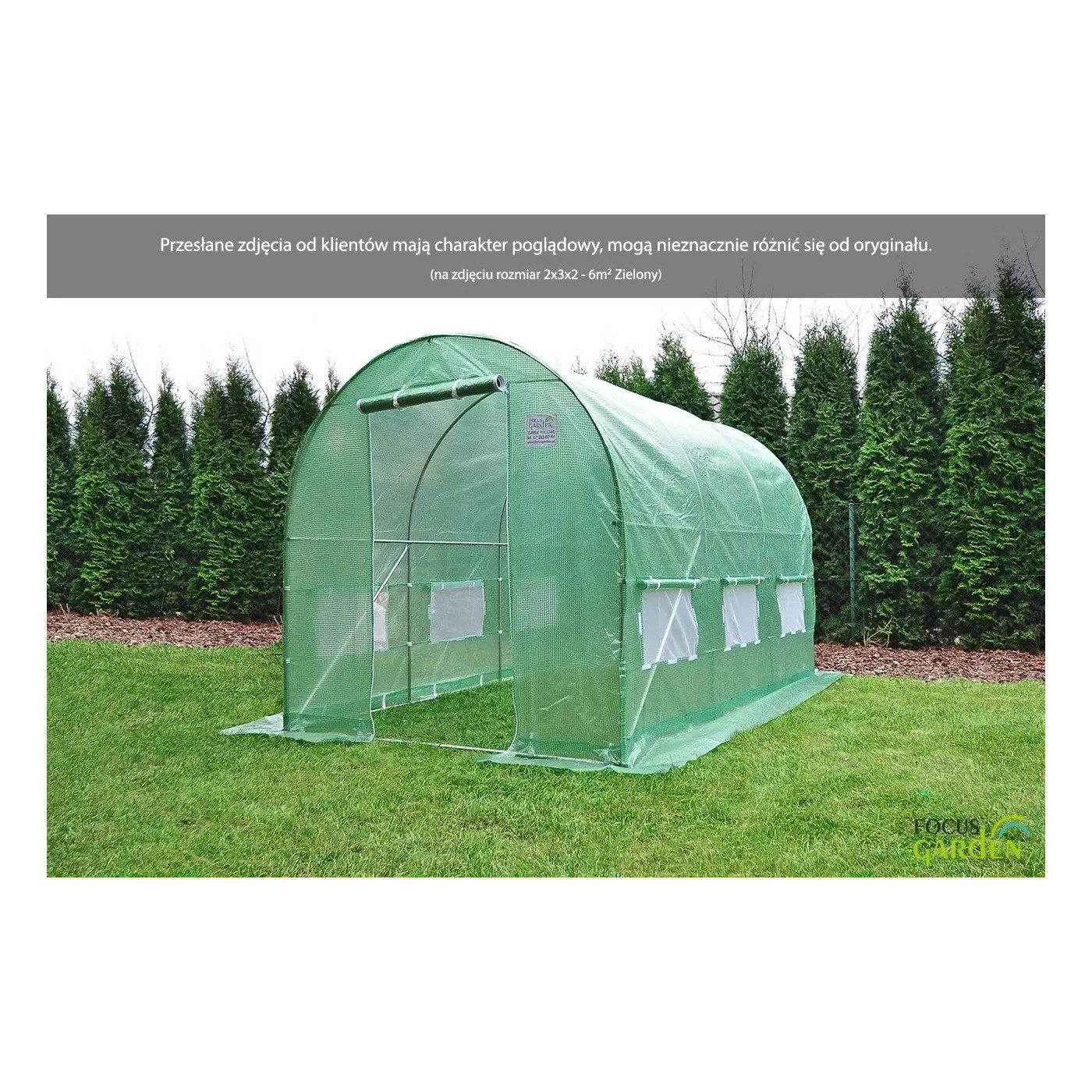 Zdjęcie aranżacyjne tunelu foliowego marki Cultivo