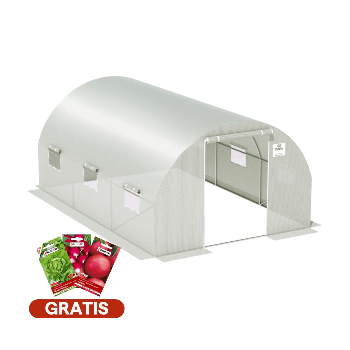 biały tunel na uprawy cultivo 3 sekcje  3x4,5x2 - 13,5m2 