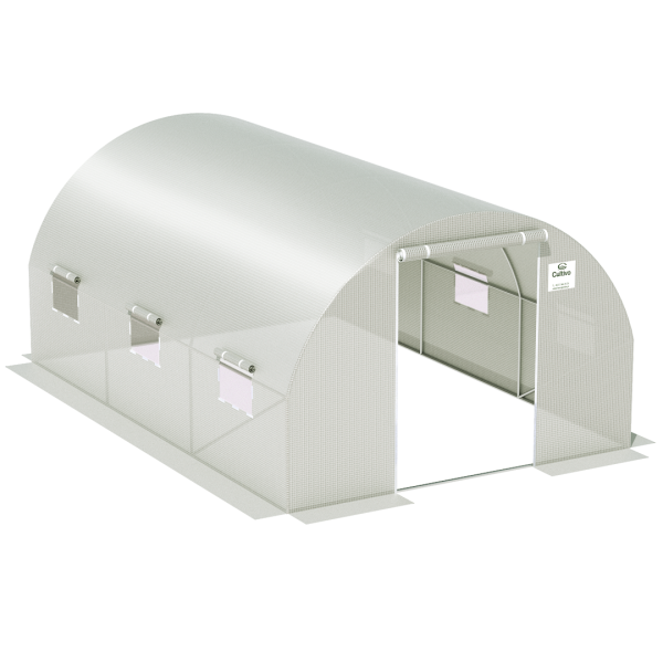 Zdjęcie z lotu ptaka tunelu ogrodowego od Cultivo w kolorze zielonym