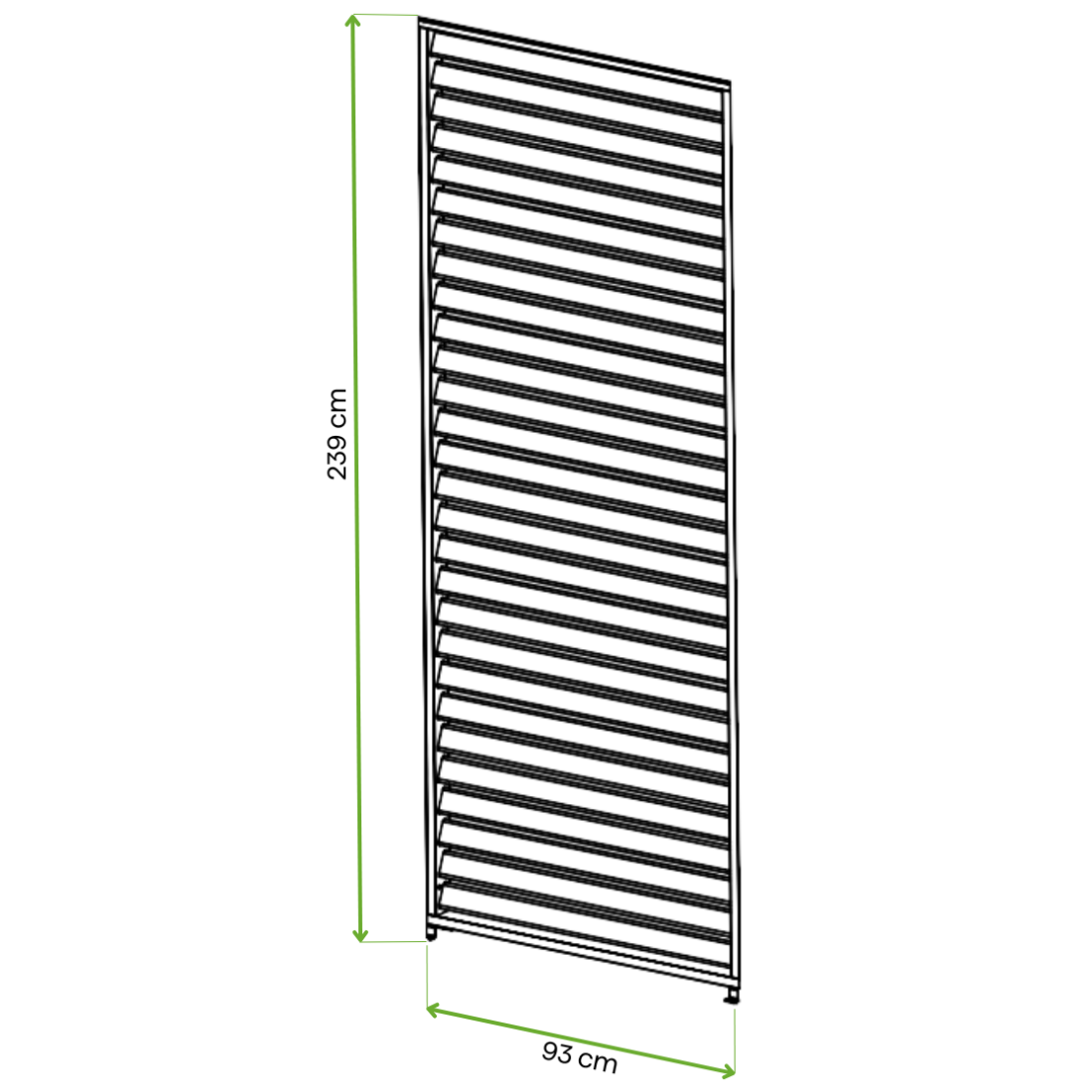 Wymiarowanie żaluzji do pergoli Premium  White 93cm Gutroof