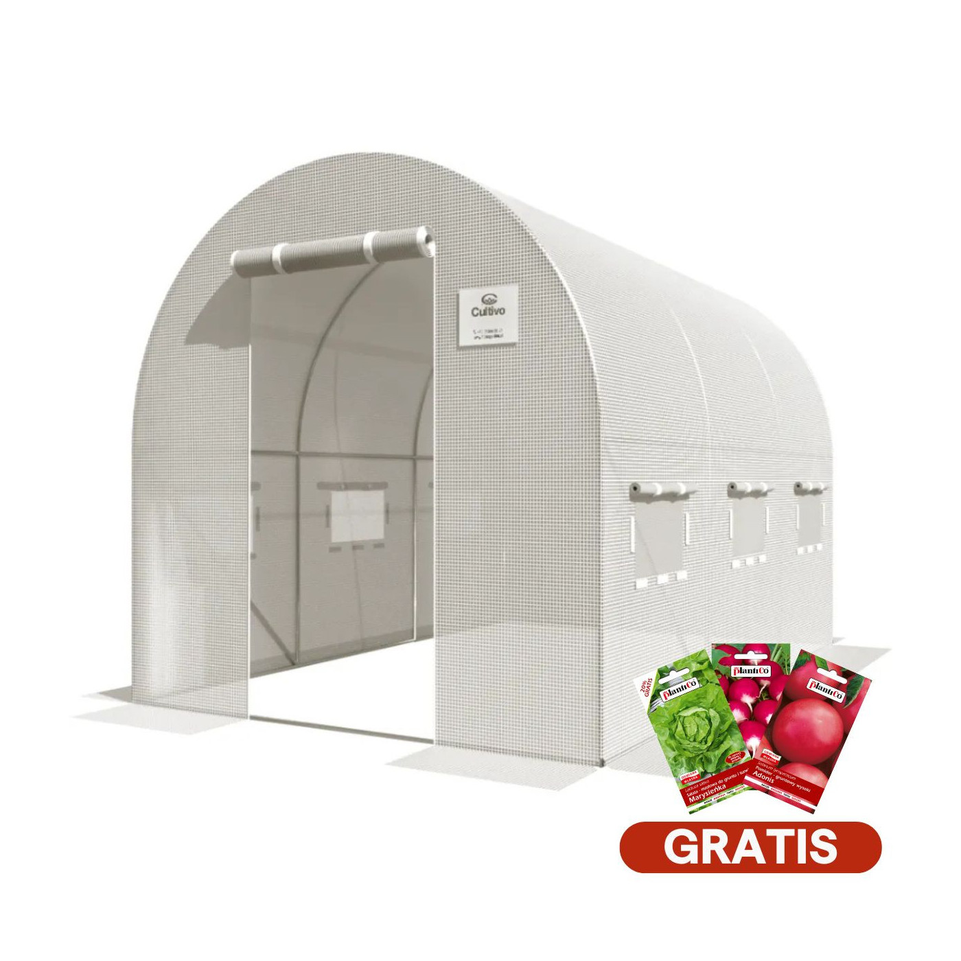 Tunel Foliowy 2x3x2 - 6m2 Biały z nasionami gratis