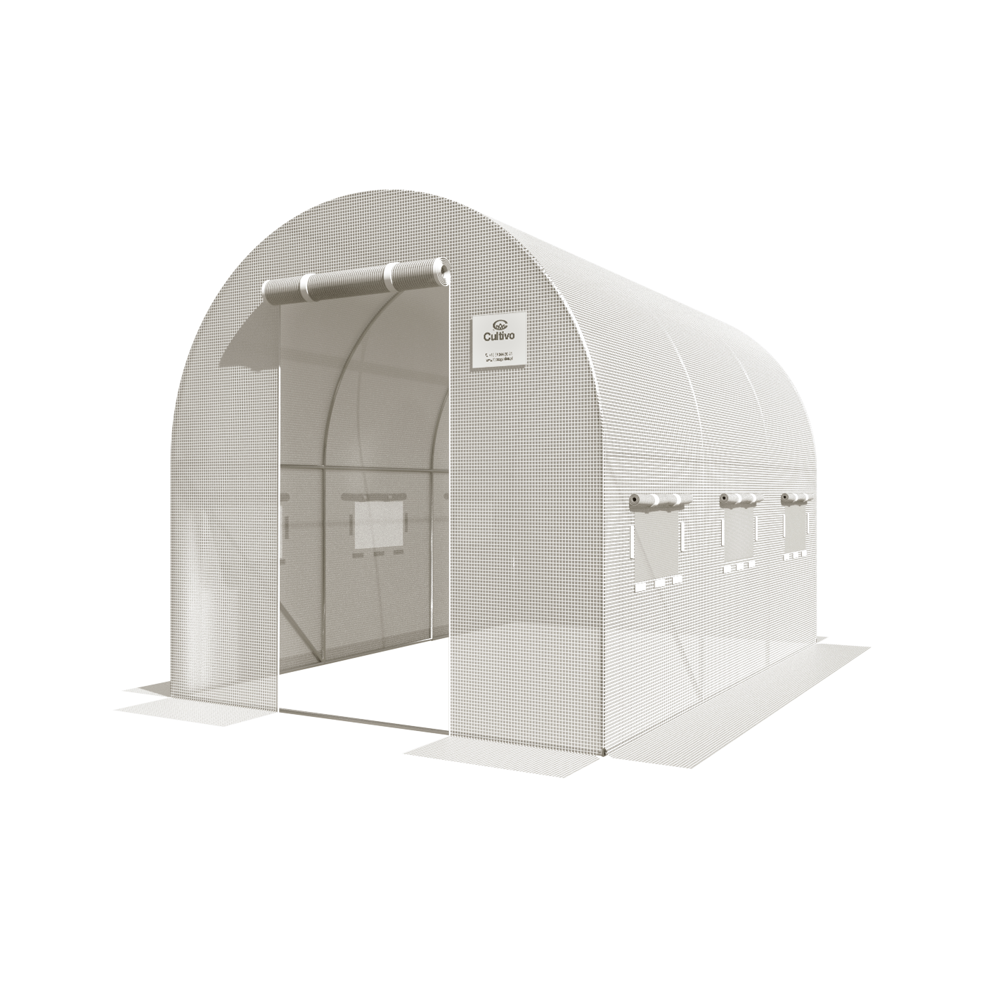 Przednie ujęcie tunelu foliowego 6m2 w kolorze od Cultivo