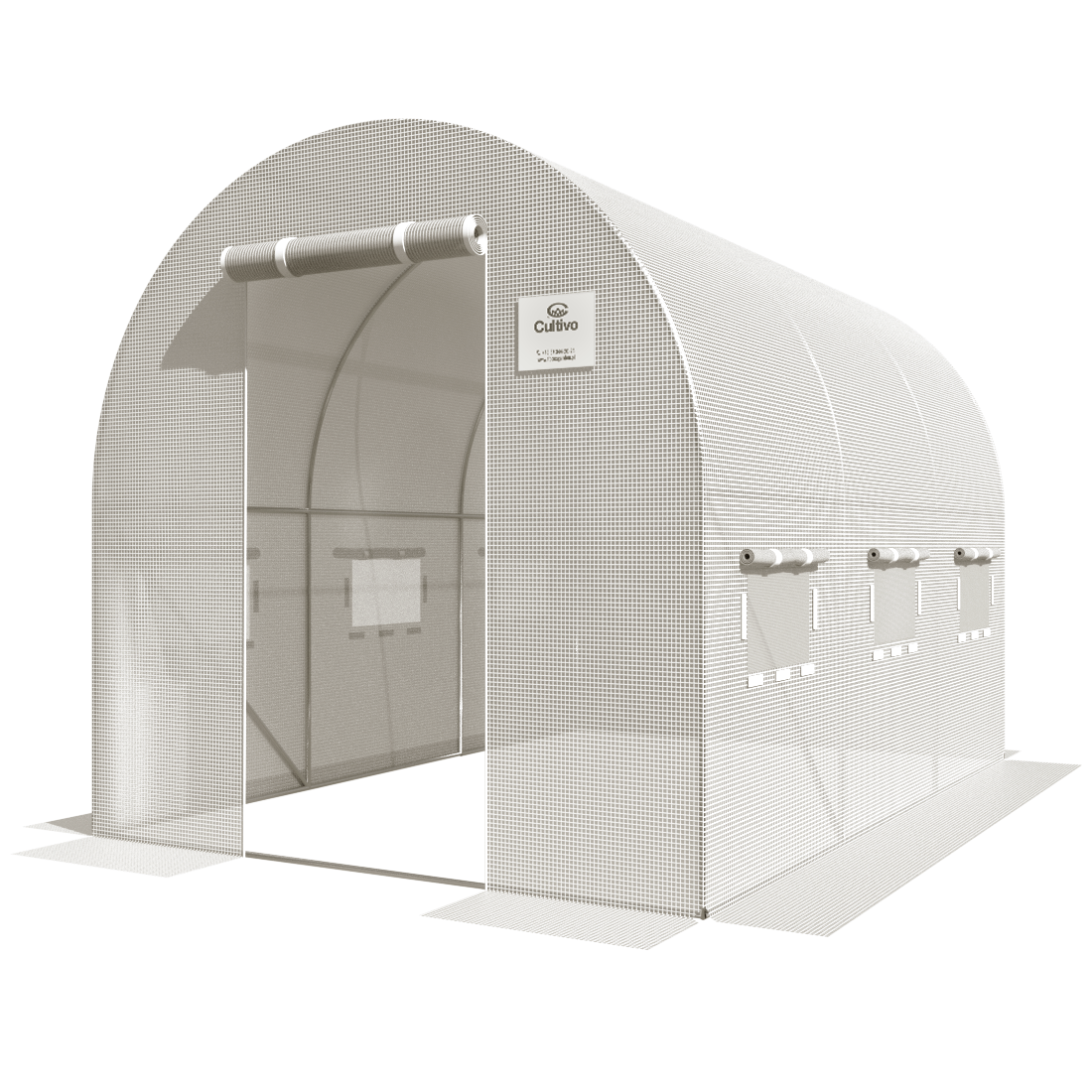 Przednie ujęcie tunelu foliowego 6m2 w kolorze od Cultivo