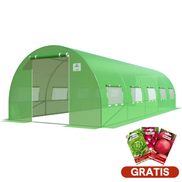 tunel z podwójnymi drzwiami, zielony 5 sekcyjny, cultivo