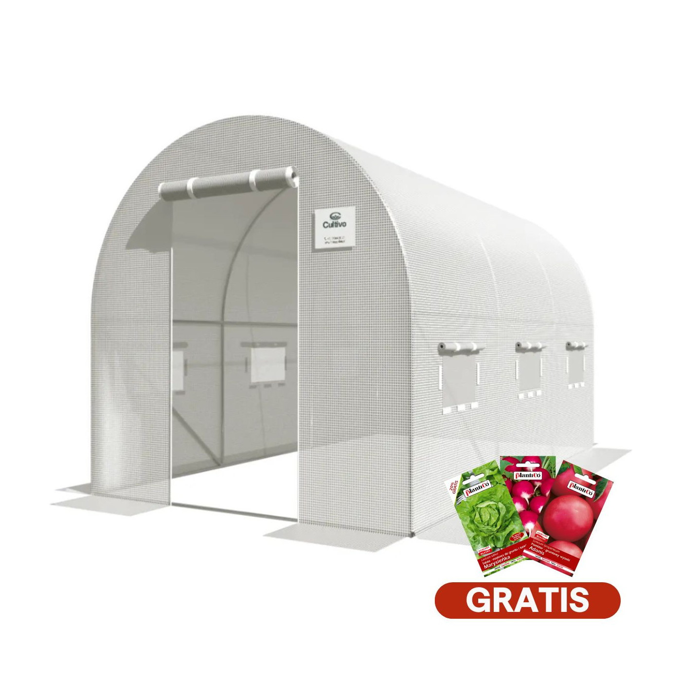 Tunel Foliowy 2x3,5x2 - 7m2 Biały, nasiona gratis