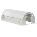 Tunel foliowy ogrodowy 3x6x2 m z podwojnymi drzwiami, bialy
