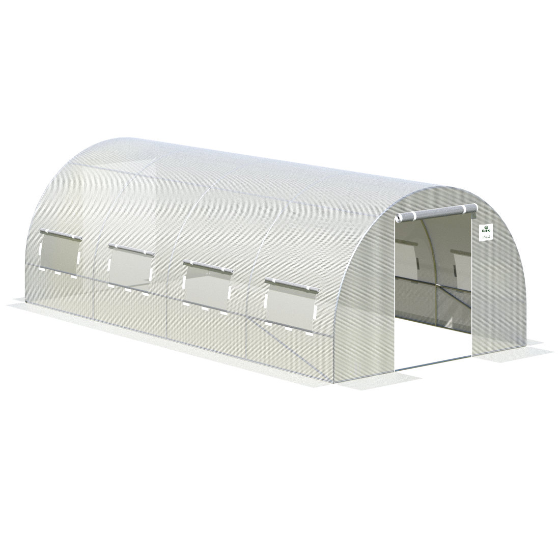 Tunel foliowy ogrodowy 3x6x2 m z podwojnymi drzwiami, bialy