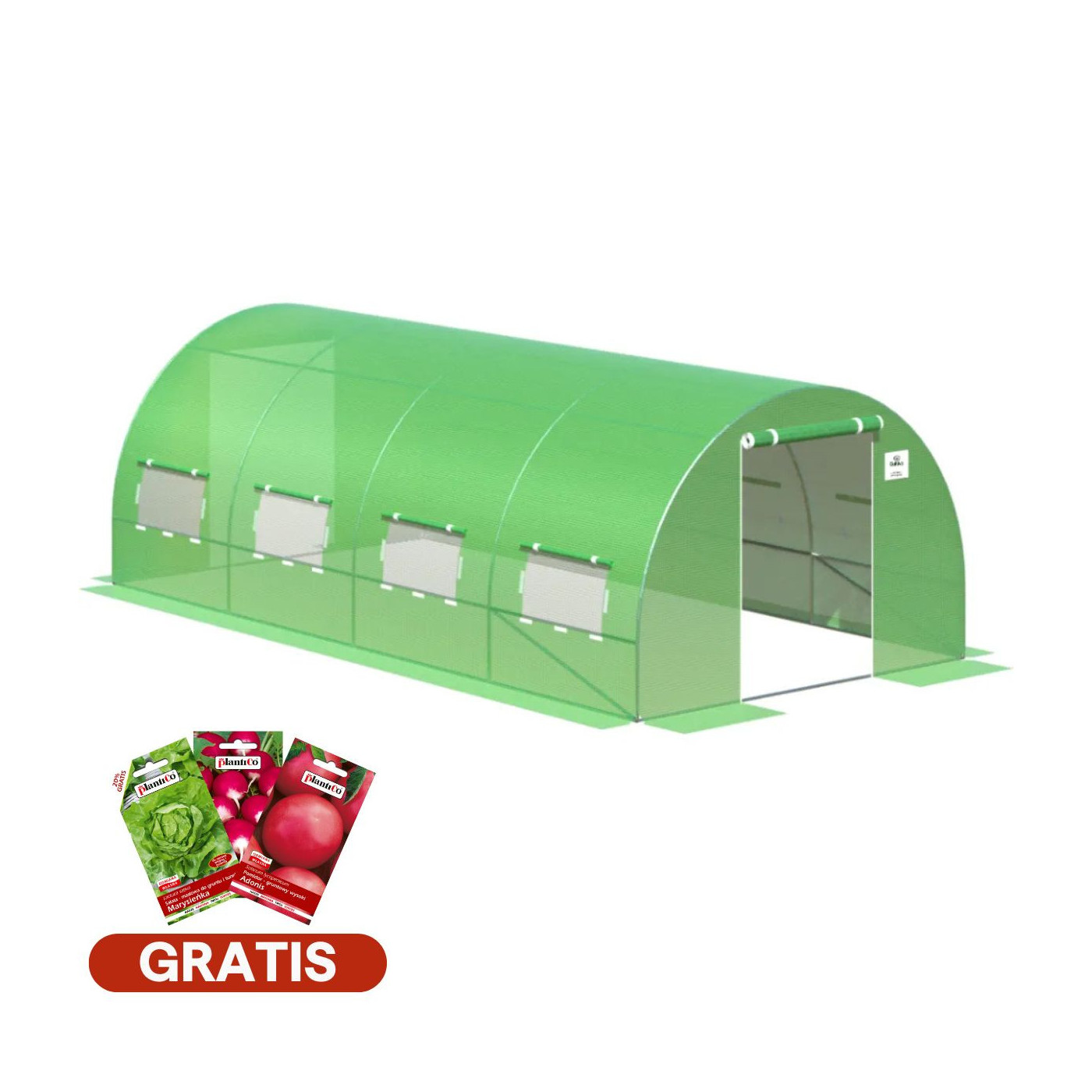 zielony foliak ogrodowy na pomidory 4 sekcje - cultivo, nasiona w zestawie