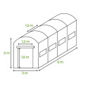 TUNNEL 3x6 GREEN 2x DOORS