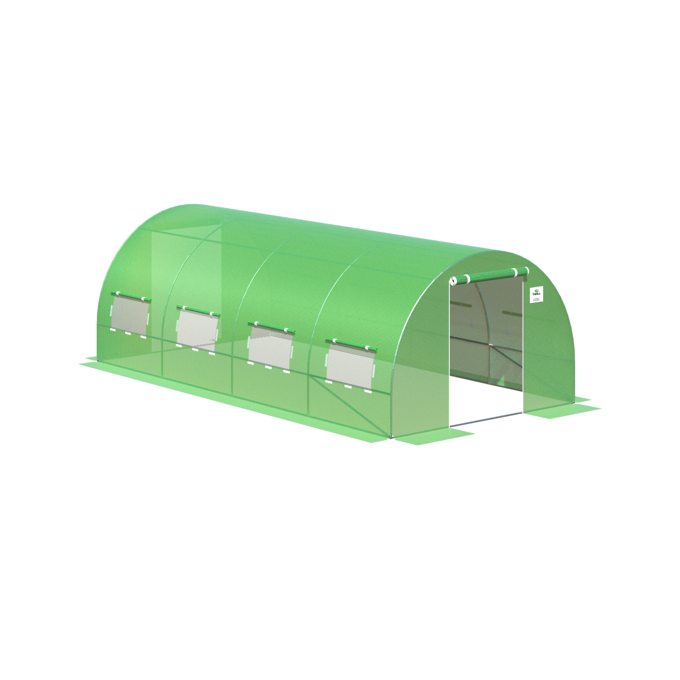 TUNNEL 3x6 GREEN 2x DOORS
