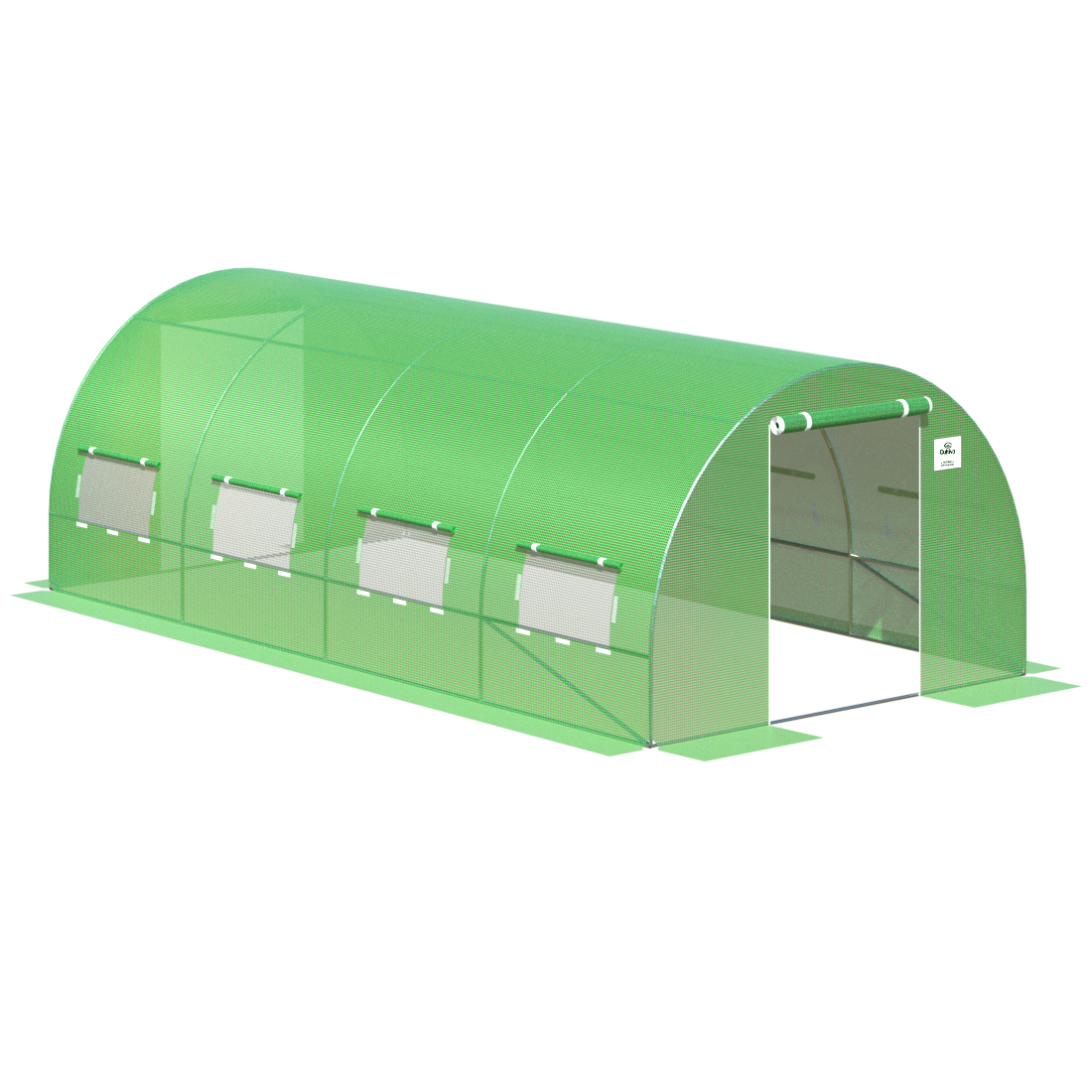 TUNNEL 3x6 GREEN 2x DOORS