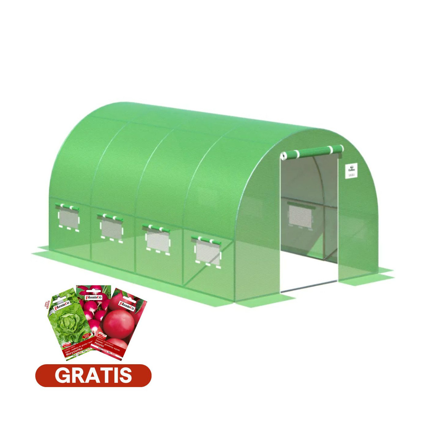 tunel ogrodowy, foliak na uprawy, 2,5x4x2 - 10m2 , zielony, nasiona gratis