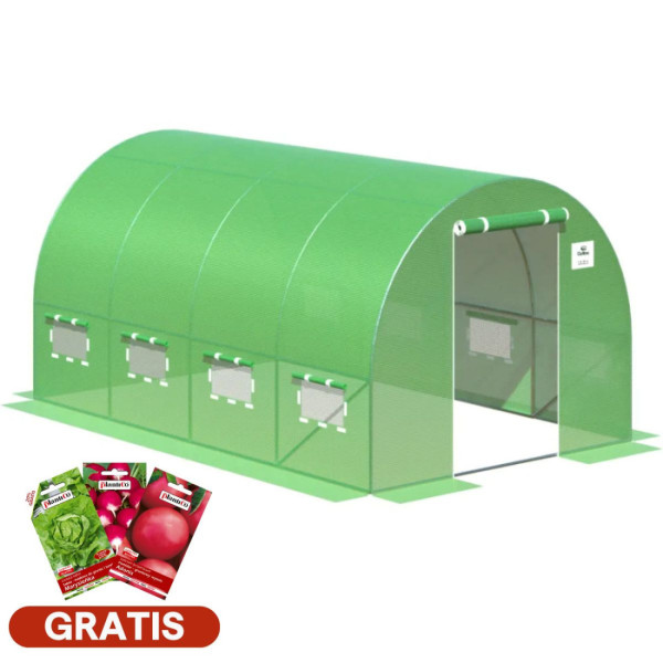 tunel ogrodowy, foliak na uprawy, 2,5x4x2 - 10m2 , zielony, nasiona gratis