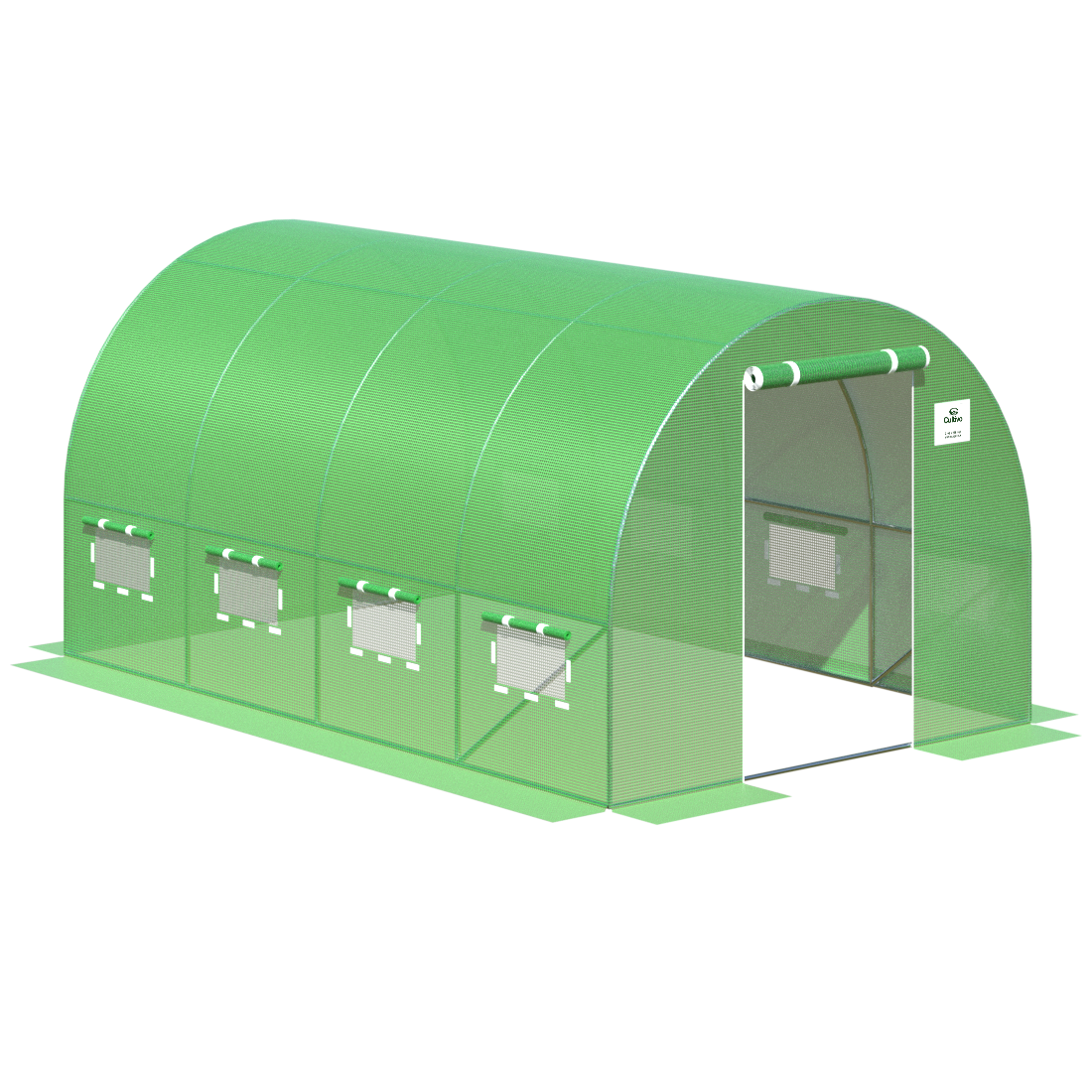 TUNNEL 2.5x4 GREEN 4 SECTIONS