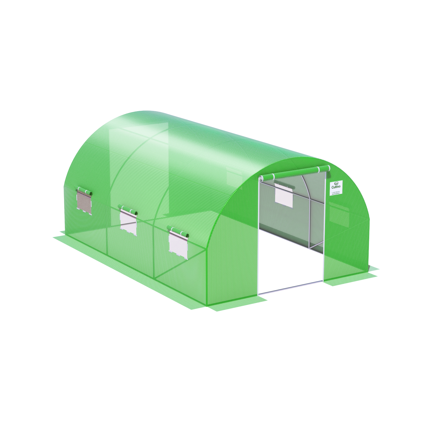 TUNNEL 3x4.5 GREEN 2x DOORS