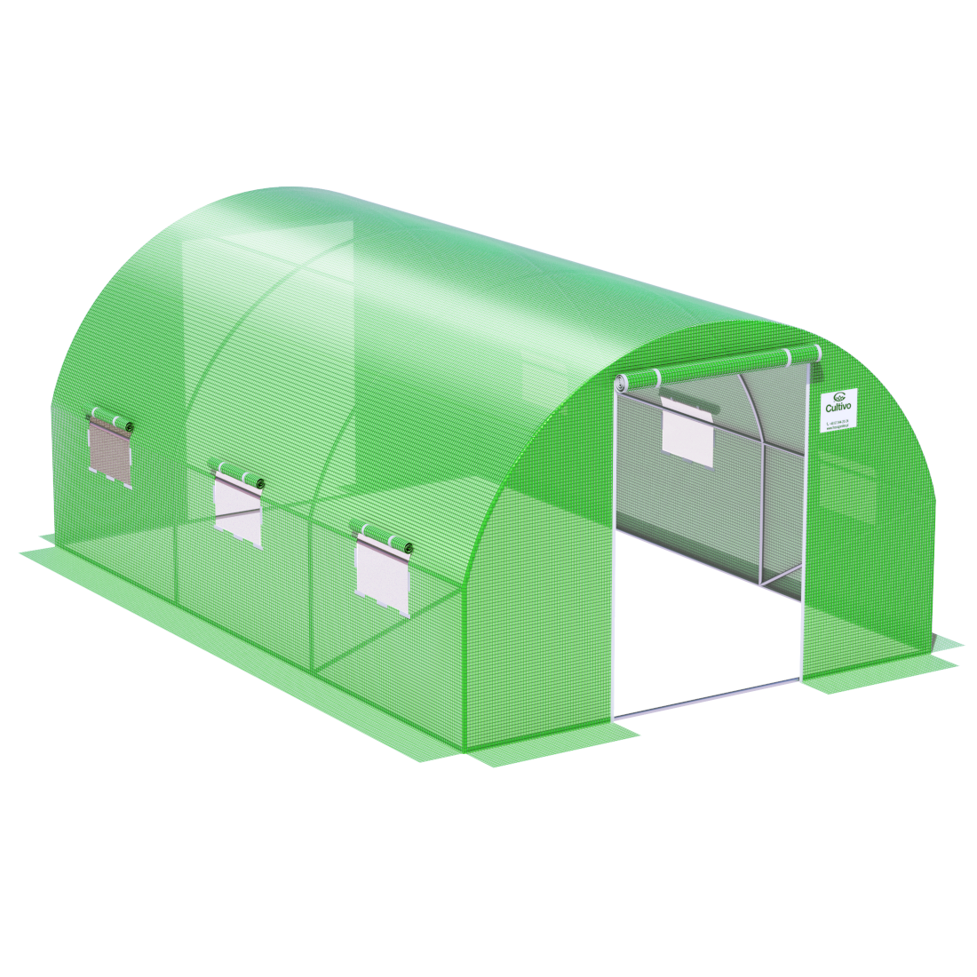 TUNEL 3x4.5 GREEN 2x DRZWI