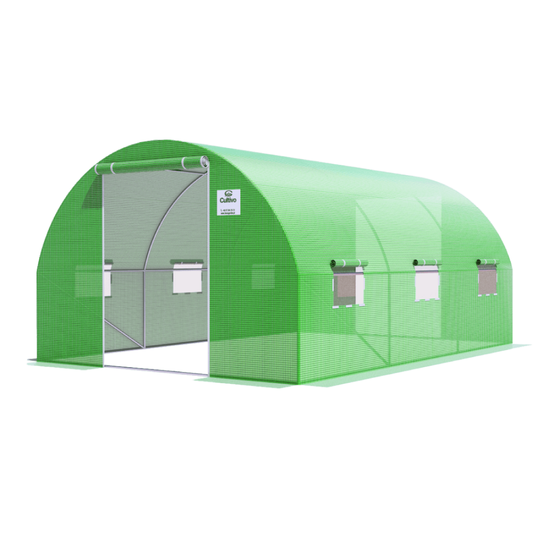 Tunel z podwójnymi drzwiami 3x4,5x2,13 (5,5m2) – Klasyczny Zielony