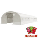 Tunel foliowy 4x10 m, konstrukcja stalowa, podwójne drzwi, biały