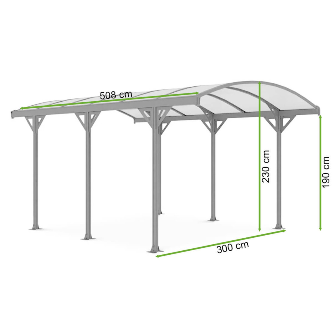 NEVADA 16.7x10 CARPORT COLD GREY