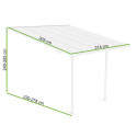 Wymiarowanie dach tarasowy Atlanta 3,1x3m White Hardmaister