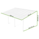 Wymiarowanie wiaty ogrodowej Atlanta 3x5m White Hardmaister