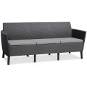 SALEMO 3 SEATER SOFA GRAPHITE