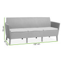 SALEMO 3 SEATER SOFA GRAPHITE