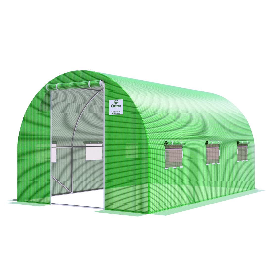 Tunel ogrodniczy foliowy 2,5 x 4 x 2 m zielony