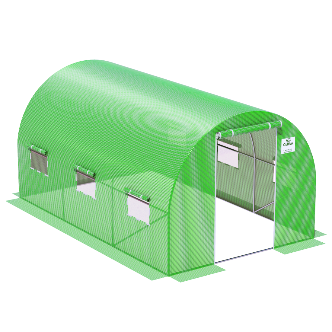 Infografika dotycząca zalet tunelu foliowego od Cultivo