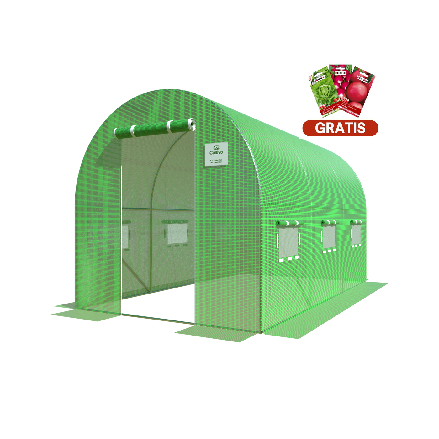 tunel zielony cultivo na rozsady 2x3,5x2 - 7m2