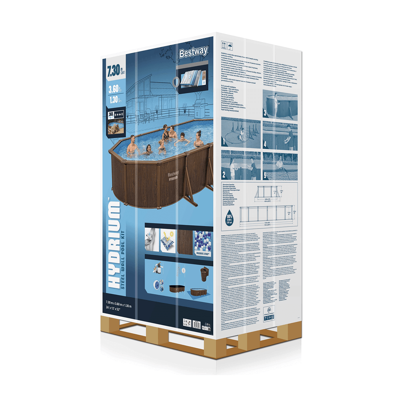 HYDRIUM FRAME POOL 7.32 x 3.66 x 1.32 m BESTWAY 561CW