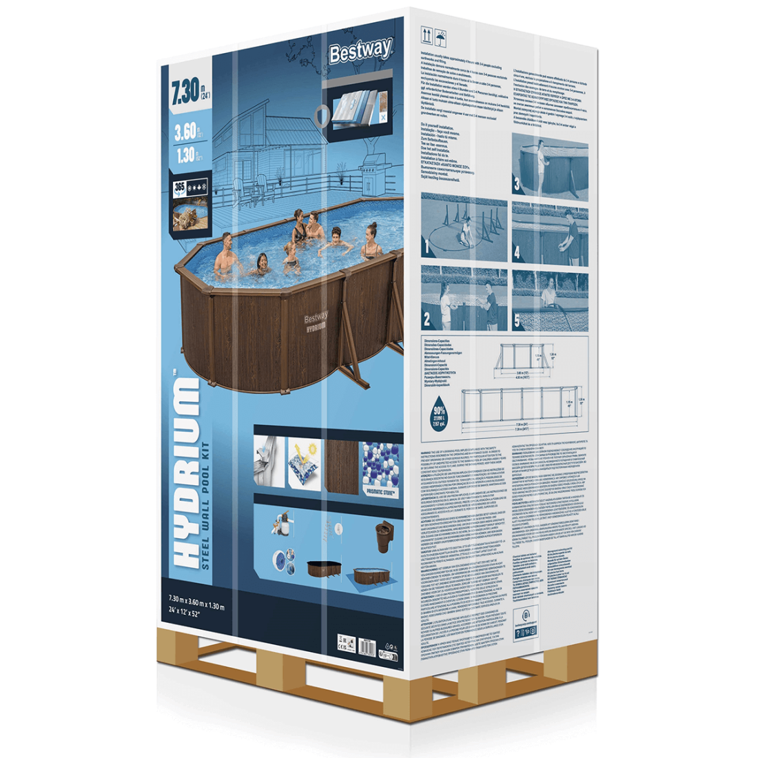 HYDRIUM FRAME POOL 7.32 x 3.66 x 1.32 m BESTWAY 561CW