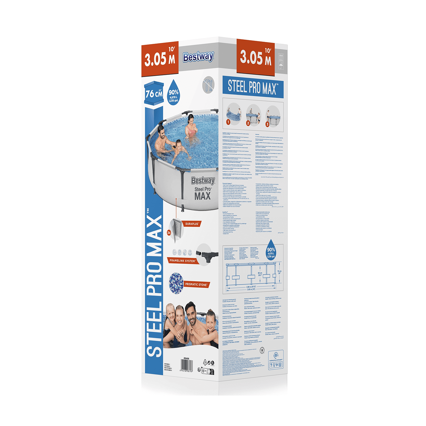 BASEN STELAŻOWY STEEL PRO MAX 3.05x0.76M BESTWAY 56406