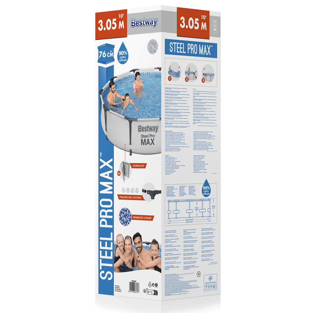 BASEN STELAŻOWY STEEL PRO MAX 3.05x0.76M BESTWAY 56406