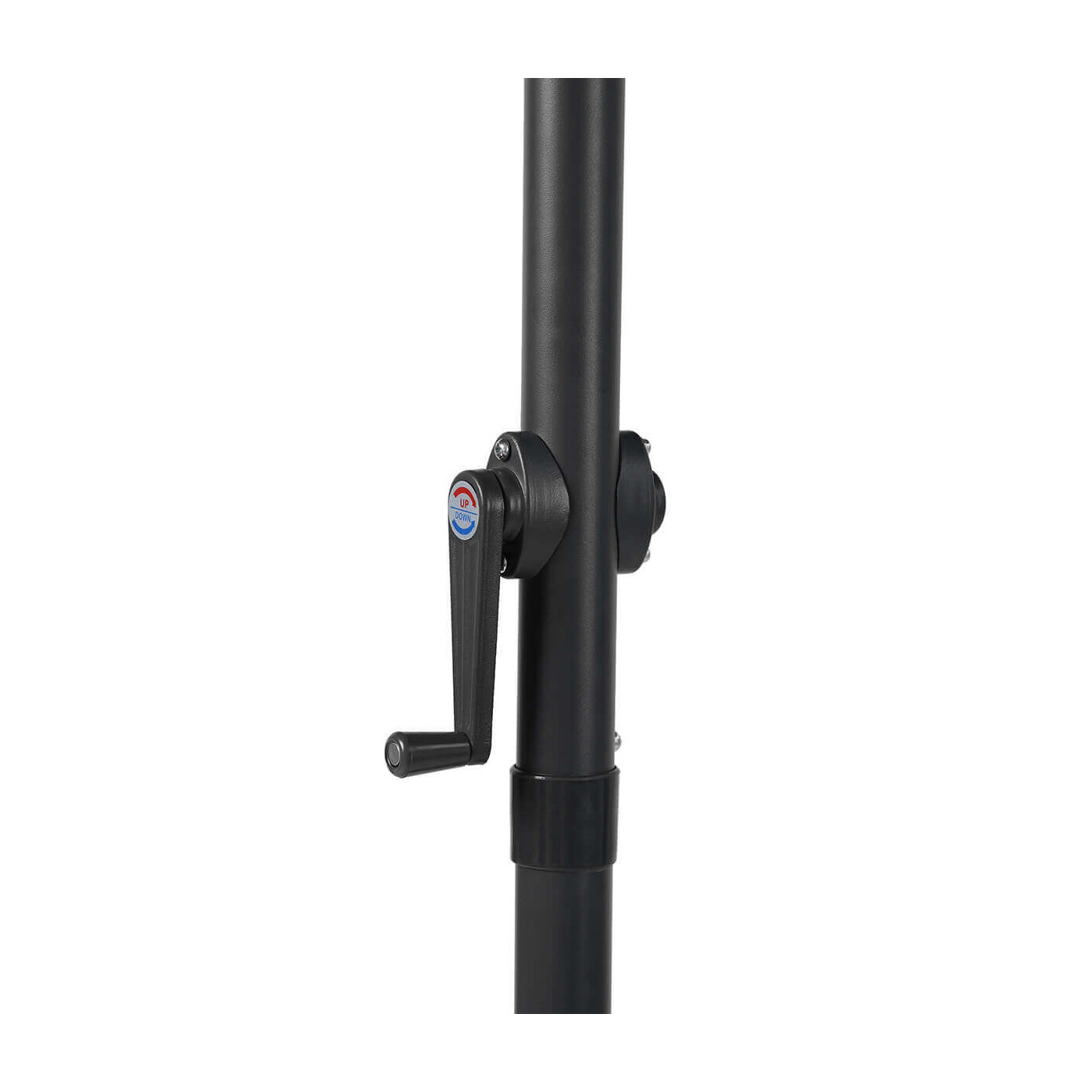 Zbliżenie na stalowy drążek, słupek parasola