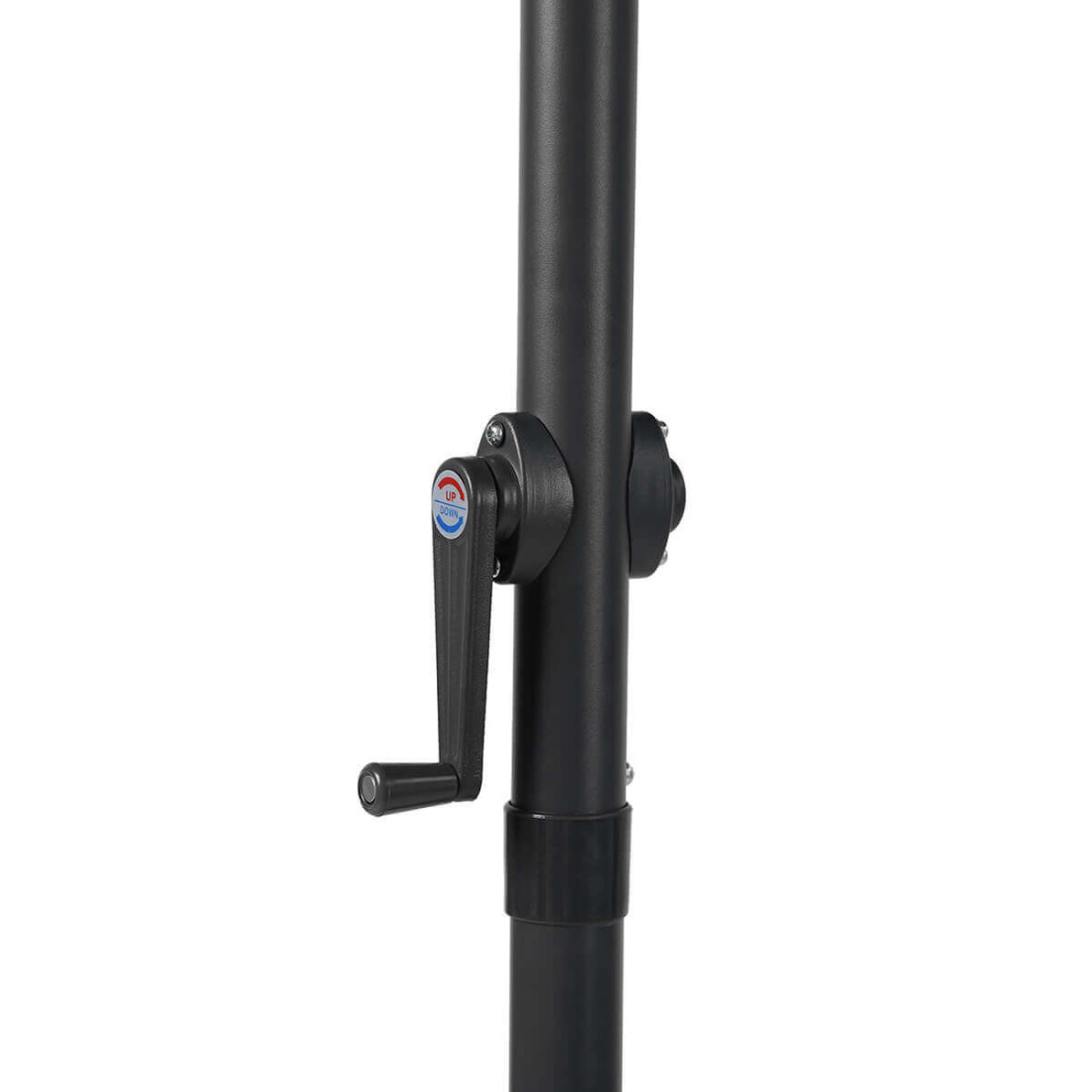 Zbliżenie na stalowy drążek, słupek parasola