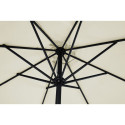 Widok na spód parasola - osiem stalowych żeber