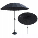 Parasol ogrodowy phuket wood z czaszą o średnicy 2.8m w kolorze ciemno szarym